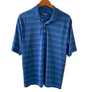 Tommy Armour Thin Striped Short Sleeve Golf Polo Shirt Tennis Athletic Sporty